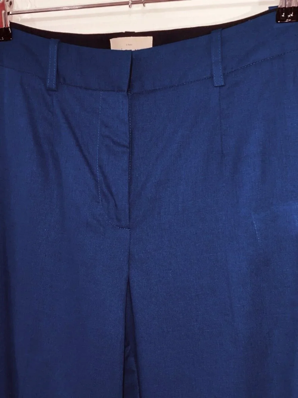 Last Call! EUC Sezane Jude Linen Cotton Cropped Pant Indigo Blue 36, 4, S